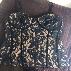 Lace corset crop top can be worn alone, with a jacket or in the bedroom 😘